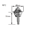 Picture of 7039 - Thermostat - 90 Deg C - Mercedes C-Class/Coupe/T-Model/CLC Class/E-Class/SLK