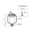Picture of 230-112-001-001C - Pressure Switch - 0 to 12 Bar - Switchpoint 1.00 ± 0.20 Bar - M10X1 Conical Short