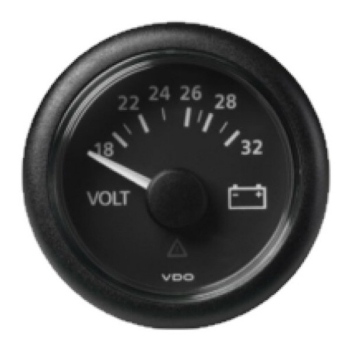 Picture of A2C59512458 - Voltmeter - Viewline 52mm 24V (16V-32V) Display