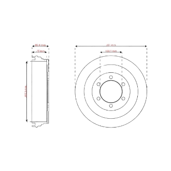 Picture of FDR329834 - Ferodo Brake Drum
