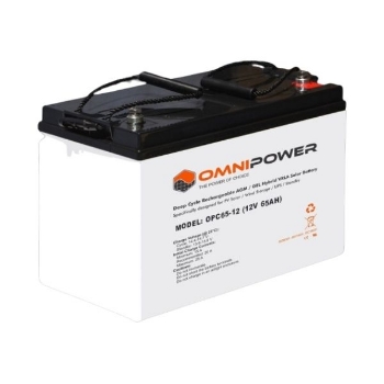 Picture of OPC65-12 - Battery - Deep Cycle - Omnipower Carbon 65Ah 12V